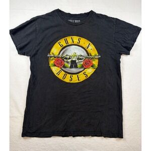 Guns N Roses Graphic T-Shirt Mens Medium Black Short Sleeve‎ Band Logo Tee 2022